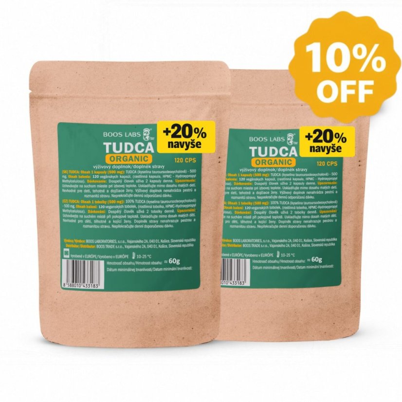 Tudca Organic 100kps + 20kps zdarma - Varianty: Originál balenie
