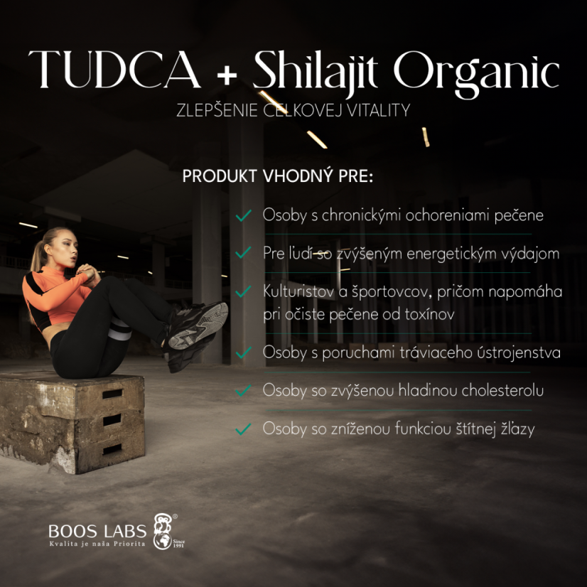 TUDCA+Shilajit 120kps + 24kps zdarma - Varianty: Originál balenie
