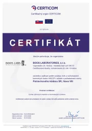 Certifikát HACCP SK